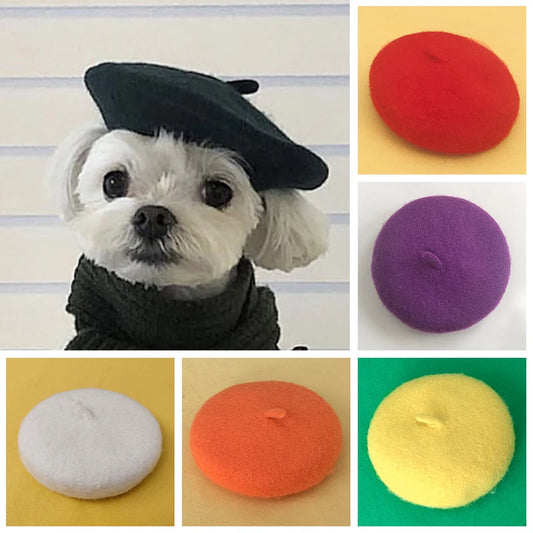 Solid Color Painter Beret For My Boujee Pooch